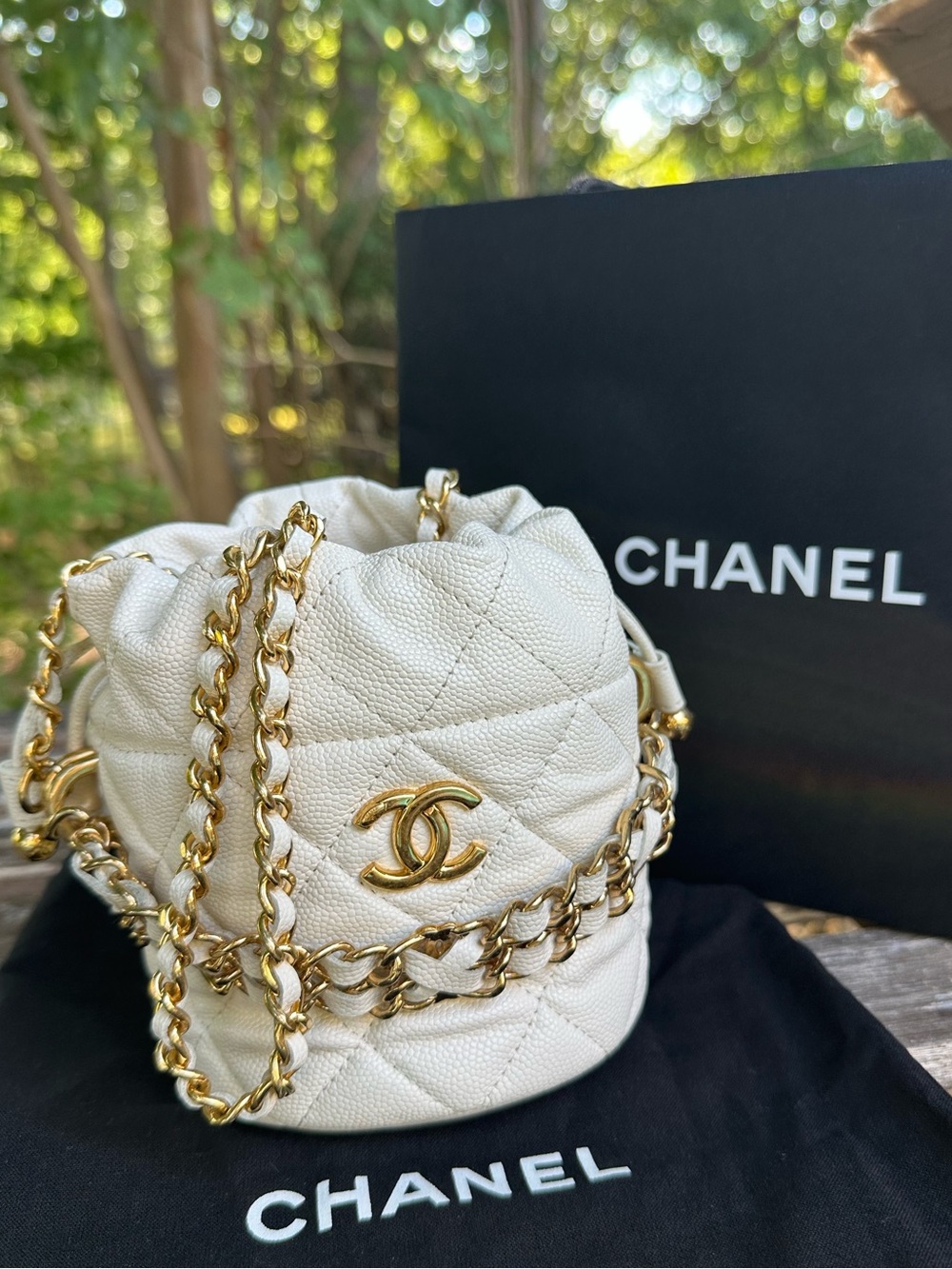 Authentic Chanel coco first bucket bag